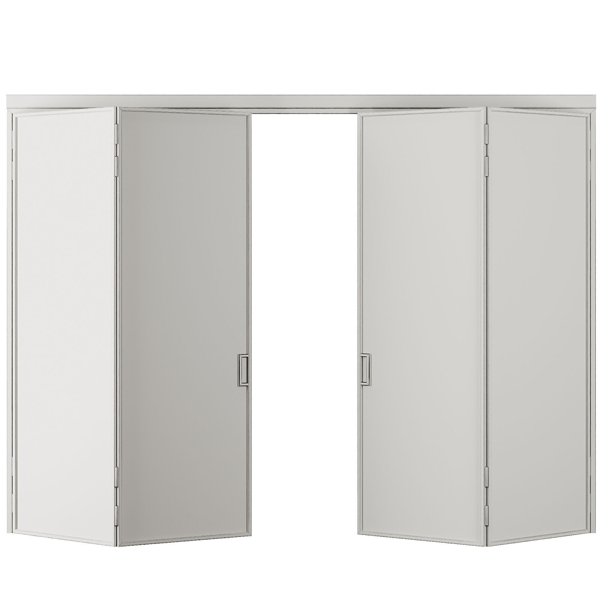 Entrance door set58 Low-poly 3D model_4