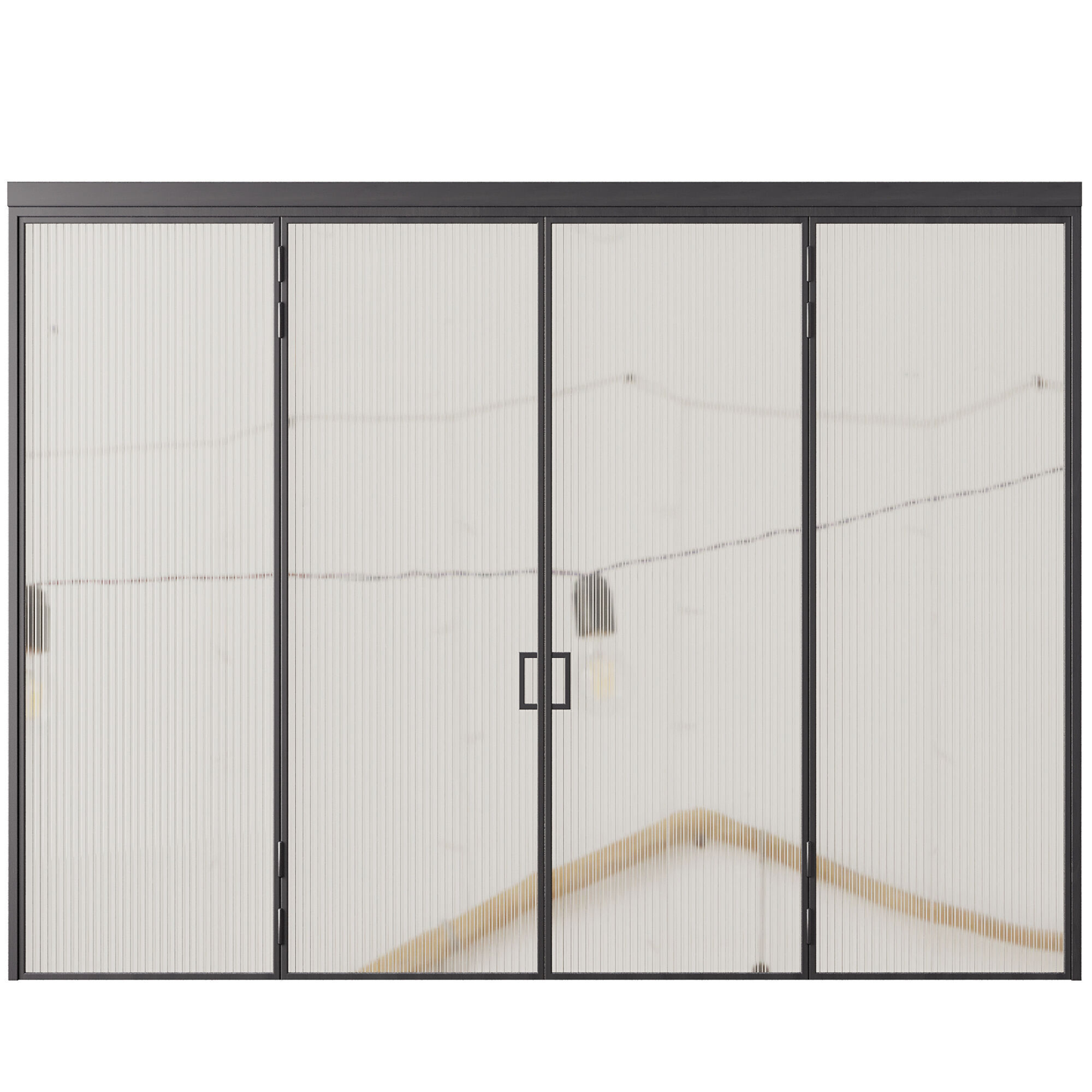 Entrance door set58 Low-poly 3D model_2