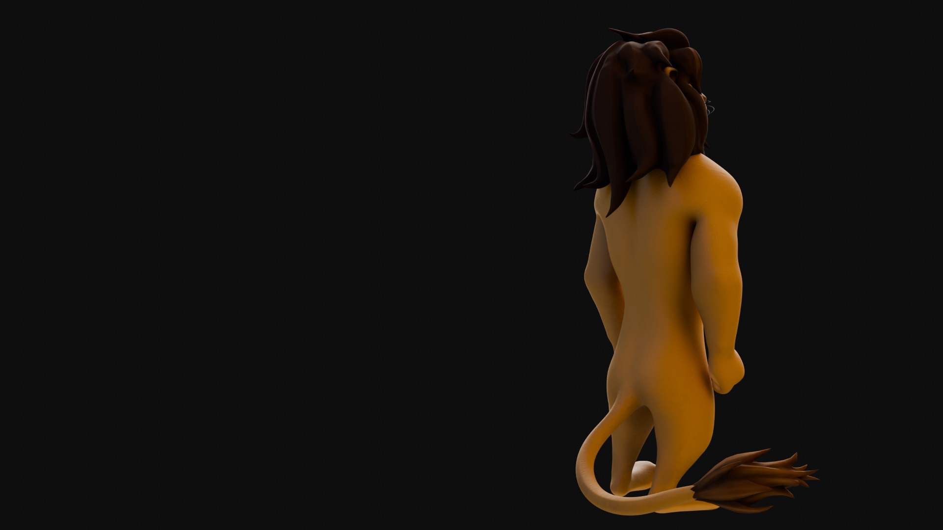 Biped Lion Rigged Low-poly 3D model_26