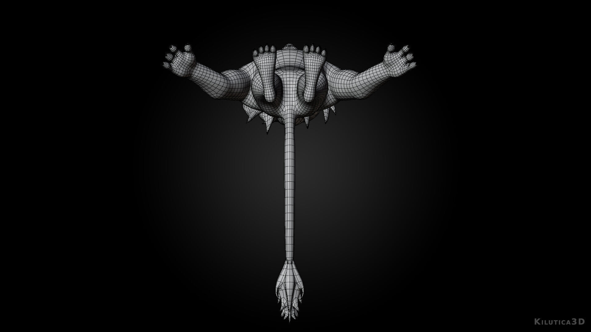 Biped Lion Rigged Low-poly 3D model_11