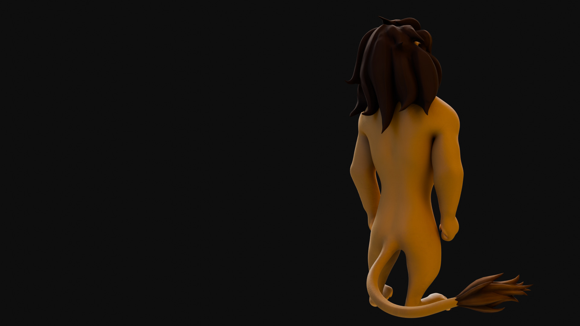 Biped Lion Rigged Low-poly 3D model_27