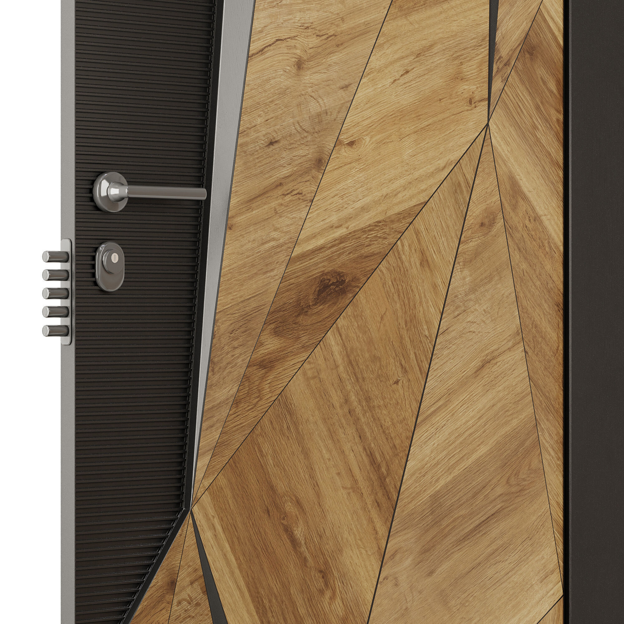 Entrance door set60 3D model_2