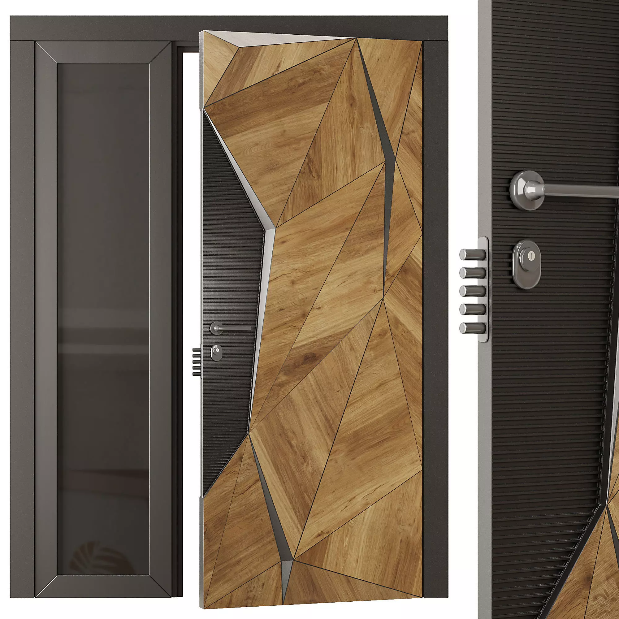 Entrance door set60 3D model_0