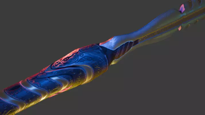 StaffBlade - Game Ready Asset Low-poly 3D model_0