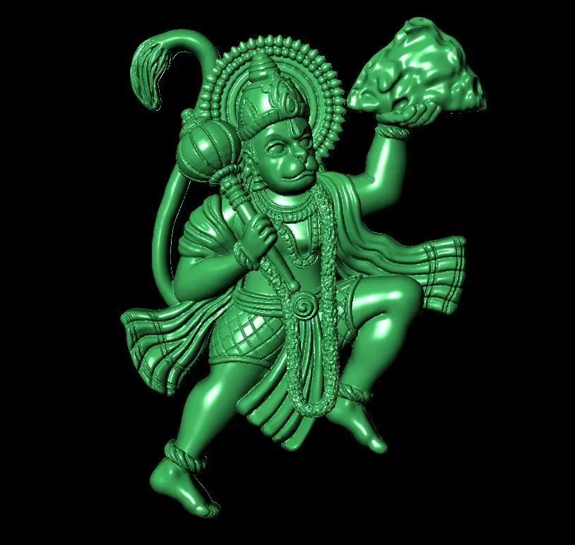 Hanuman pendant 3D print model_0