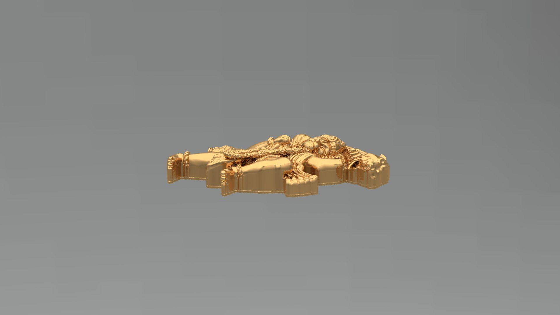 Hanuman pendant 3D print model_7