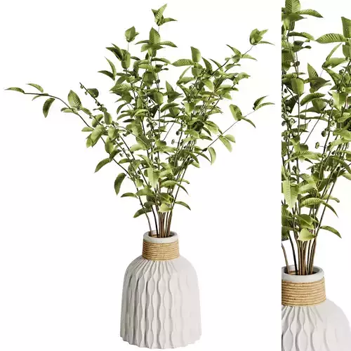Green branches vase Set43