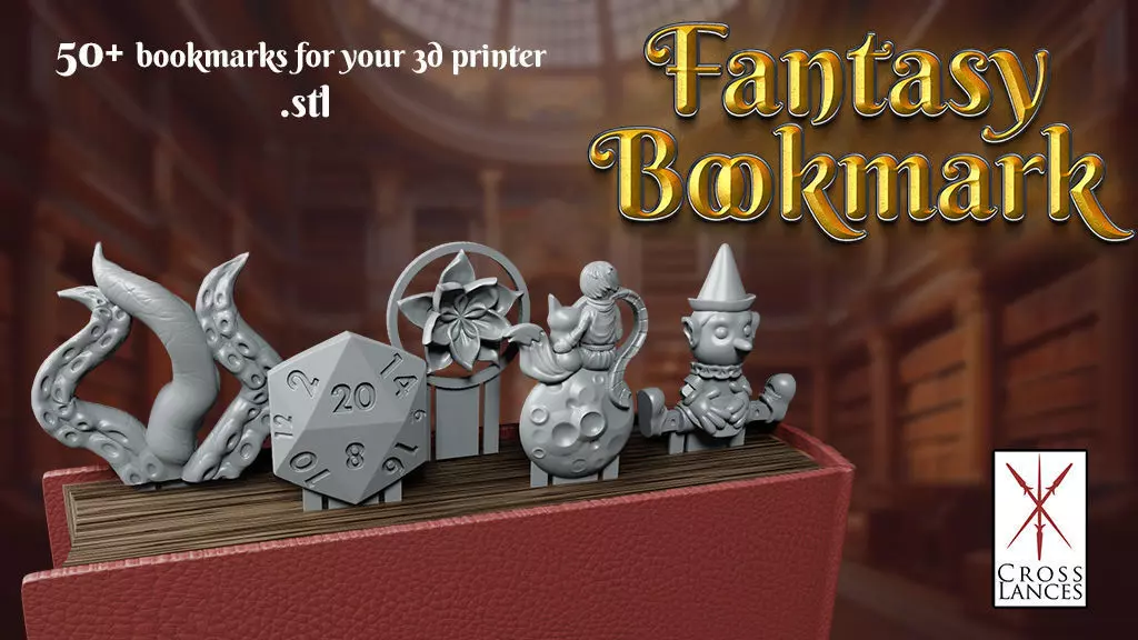 Bookmark Fantasy Pack 3D print model
