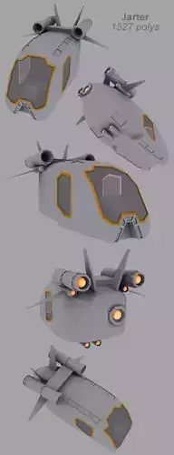 Jarter series of futuristic vehicles Free 3D model