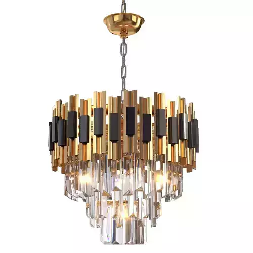  Black and Gold Round Chandelier 