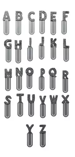 Letters Bookmark 3D print model