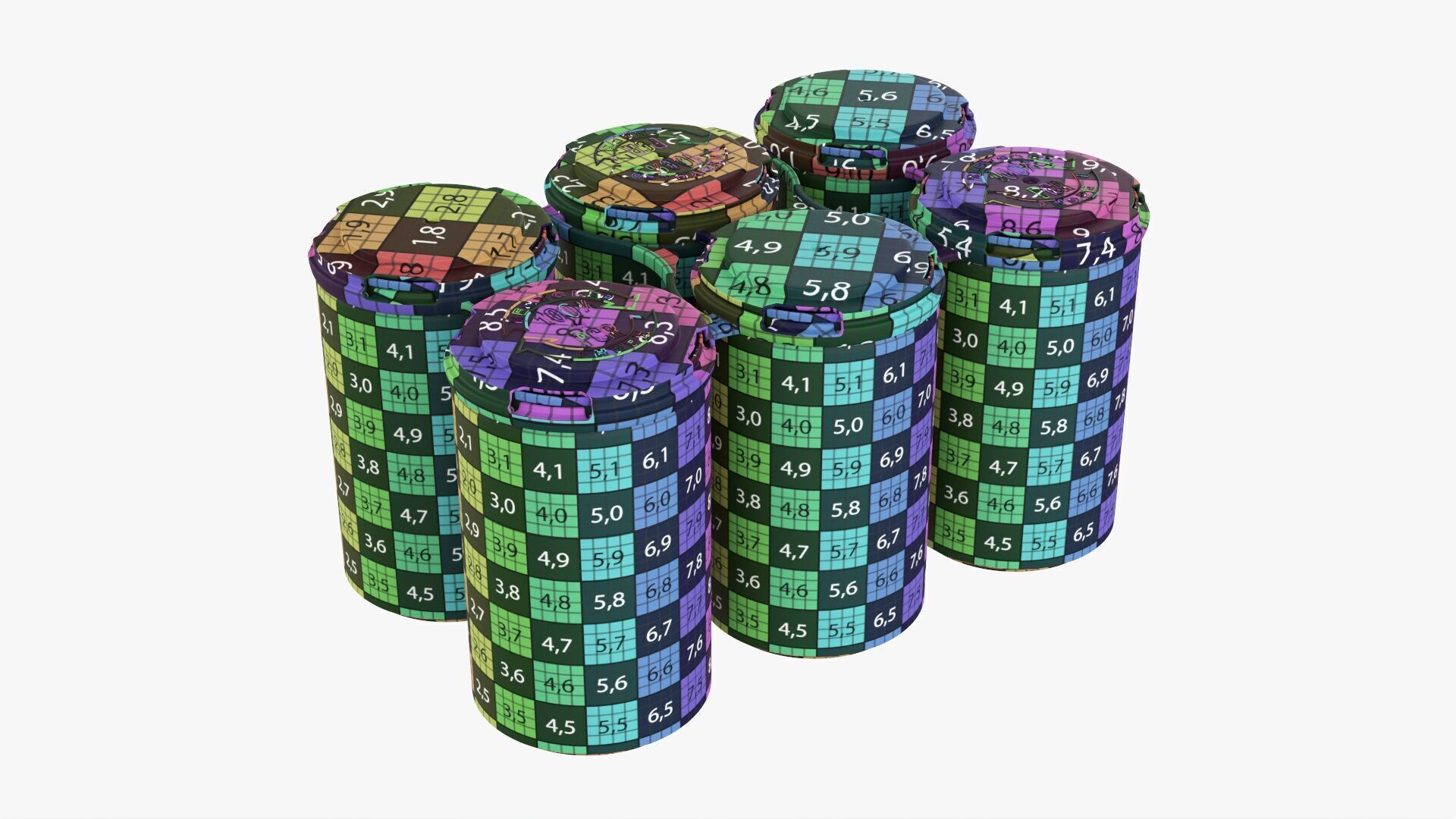 Slim Can 150ml Clip Pak Carrier Handle 6pak 3D model_12