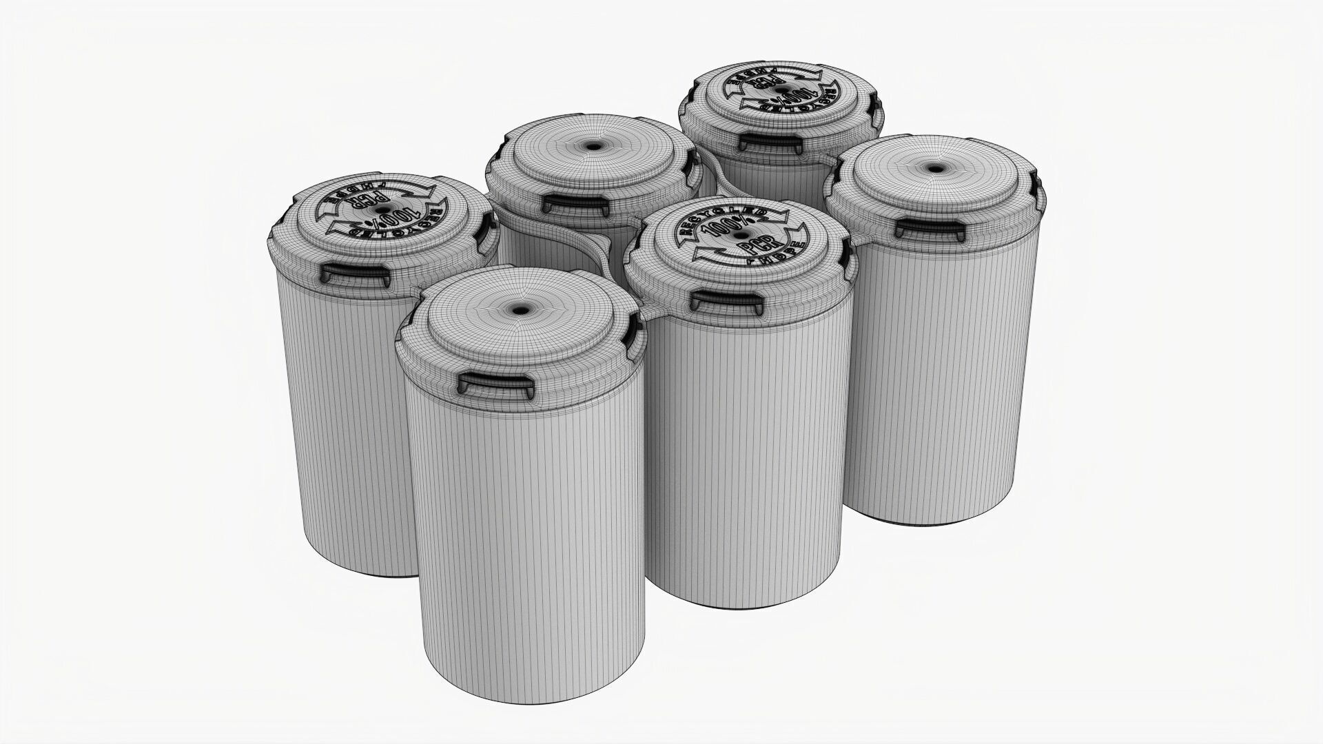 Slim Can 150ml Clip Pak Carrier Handle 6pak 3D model_7