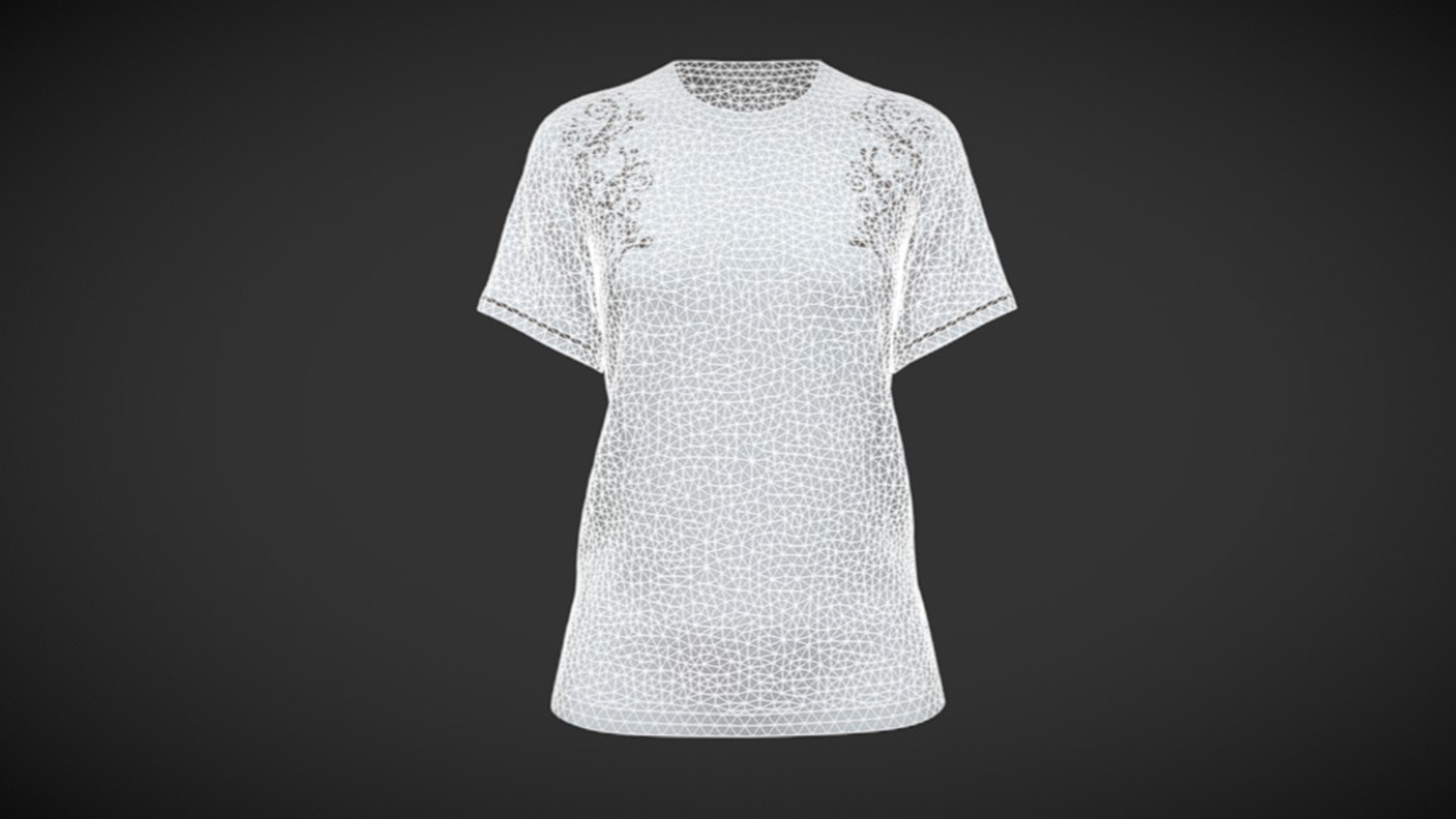 Ladies White Tops V2 In Low Poly Low-poly 3D model_1