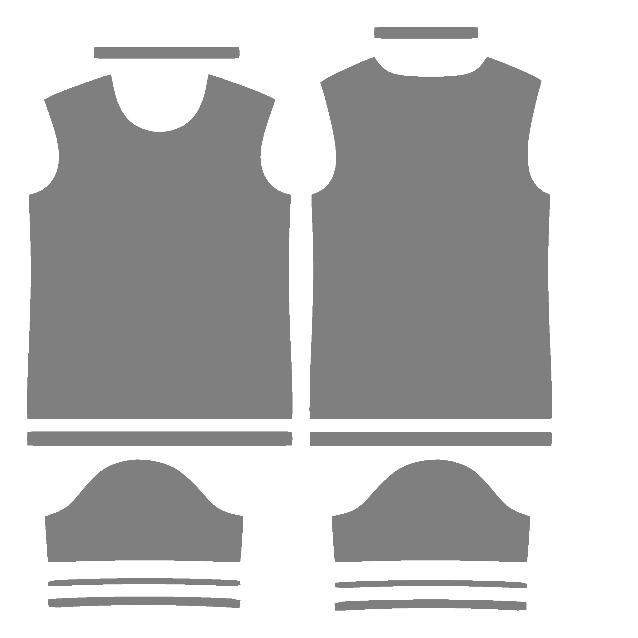 Ladies White Tops V2 In Low Poly Low-poly 3D model_6