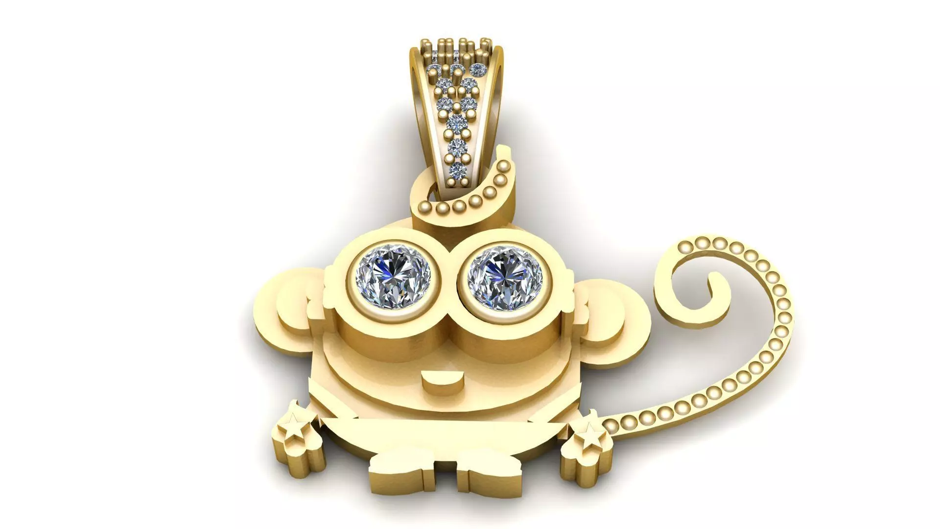 MONKEY PENDANT 3D PRINTABLE MODEL 3D print model