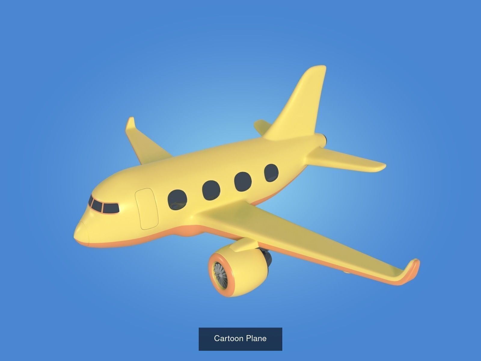 Cartoon Aircraft - Airplane - Plane - Sea Plane - Light Plane 3D Model Collection_1