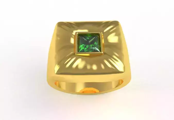 Princess Stone Pellow Theme Hip Hop Ring