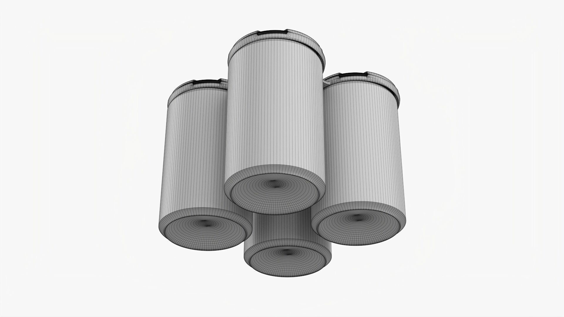 Slim Can 150ml Clip Pak Carrier Handle Quadpak 3D model_7