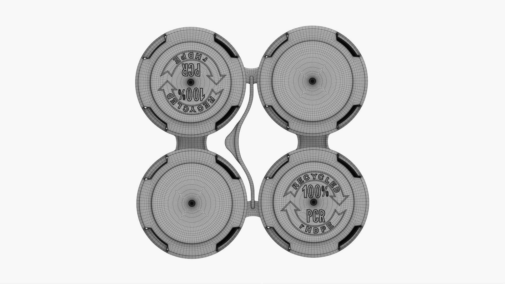 Slim Can 150ml Clip Pak Carrier Handle Quadpak 3D model_10