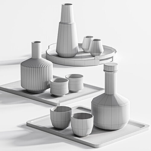Tableware set21 3D model 5