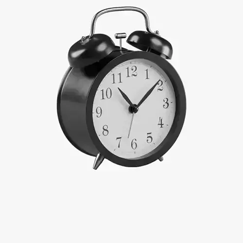 Retro alarm clock black