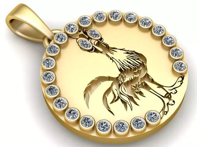 HEN COIN PENDANT 3D PRINTABLE MODEL 3D print model