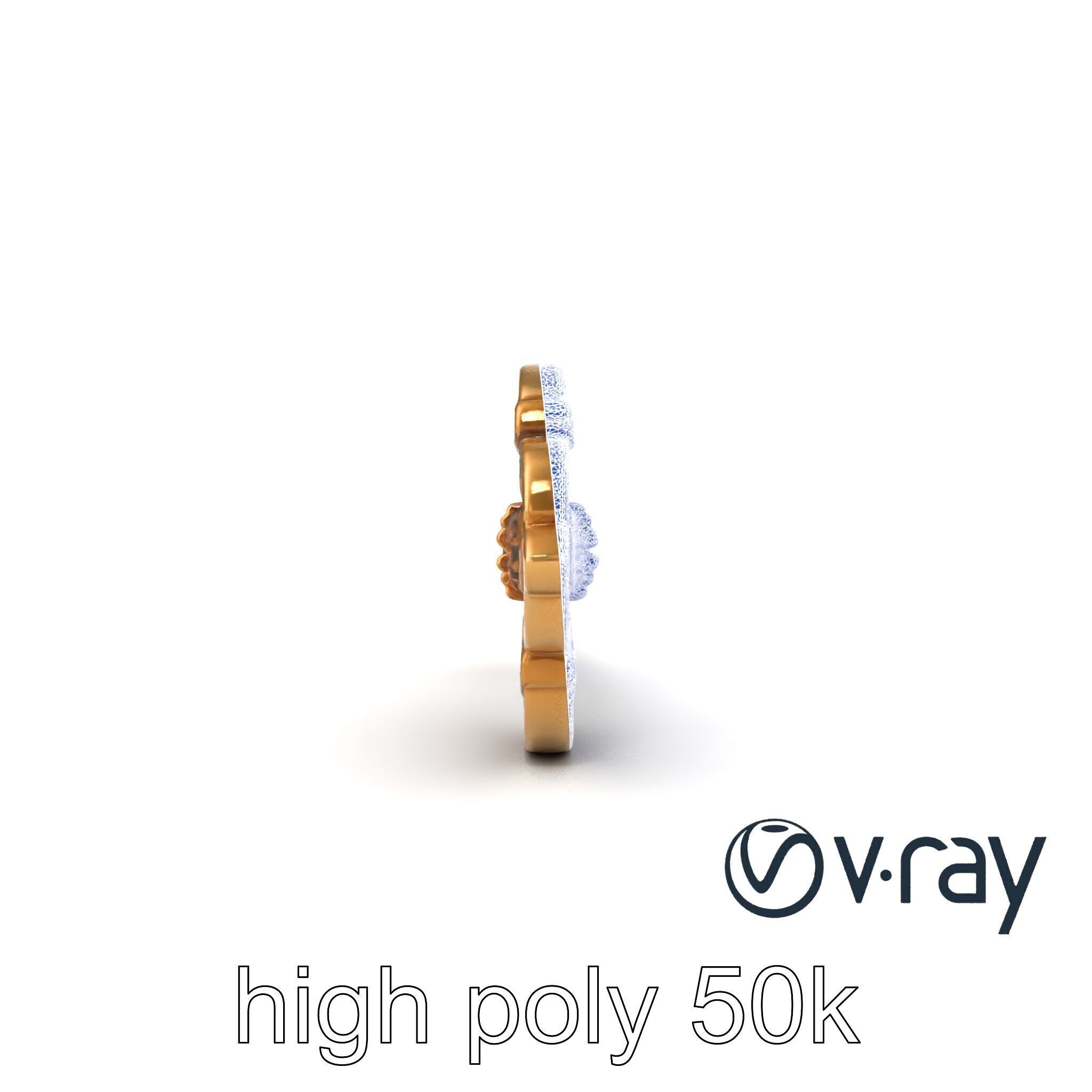 Antique Key Detailed Sculpture model pack Low-poly 3D model_25