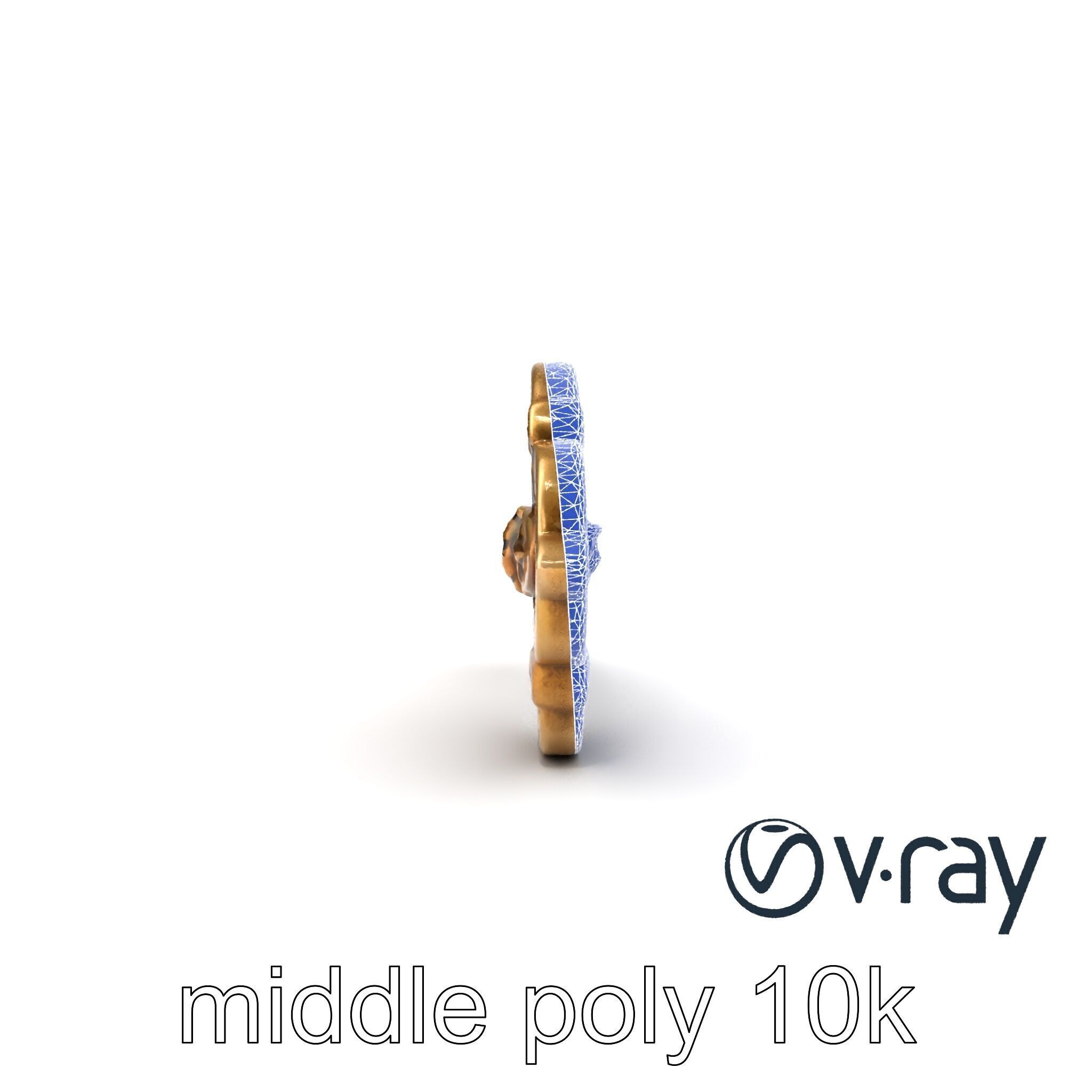 Antique Key Detailed Sculpture model pack Low-poly 3D model_21