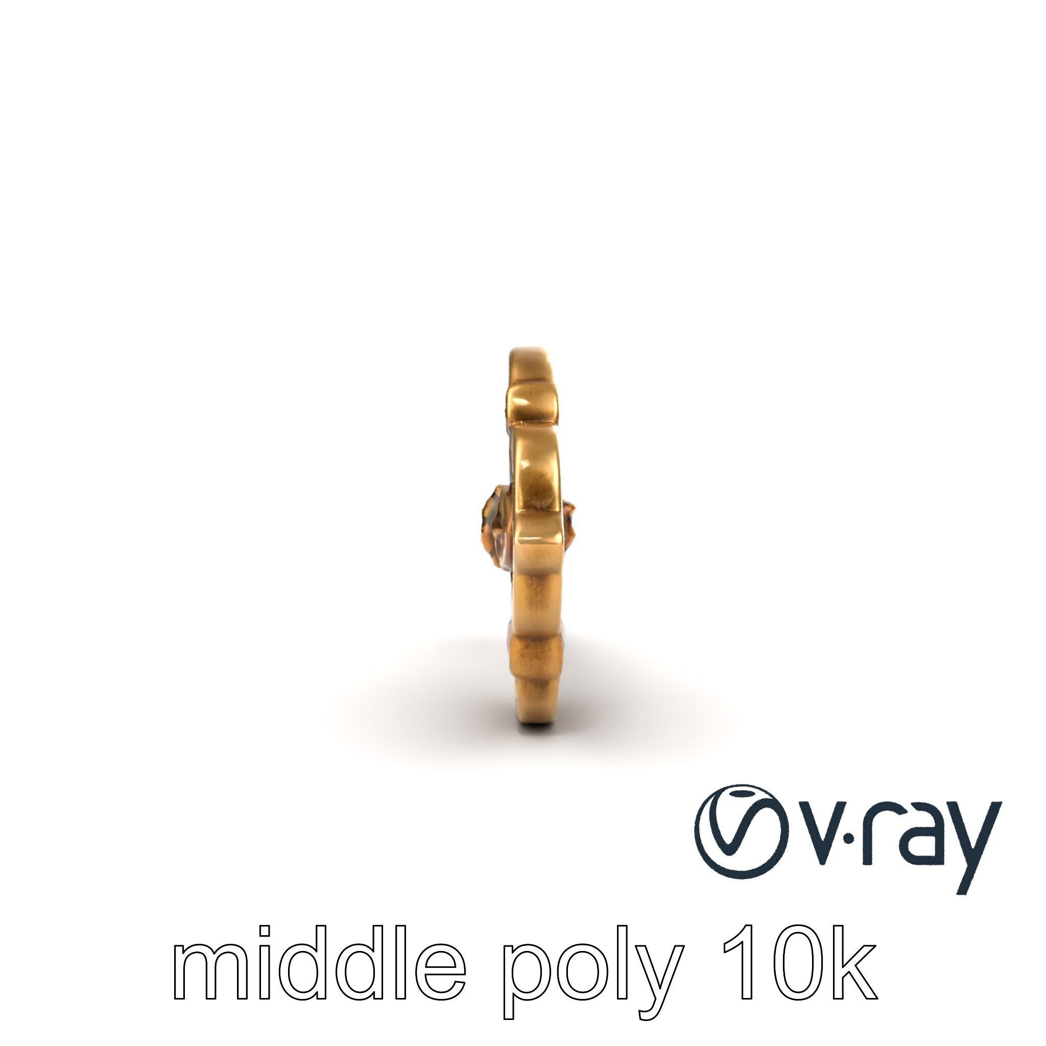 Antique Key Detailed Sculpture model pack Low-poly 3D model_30