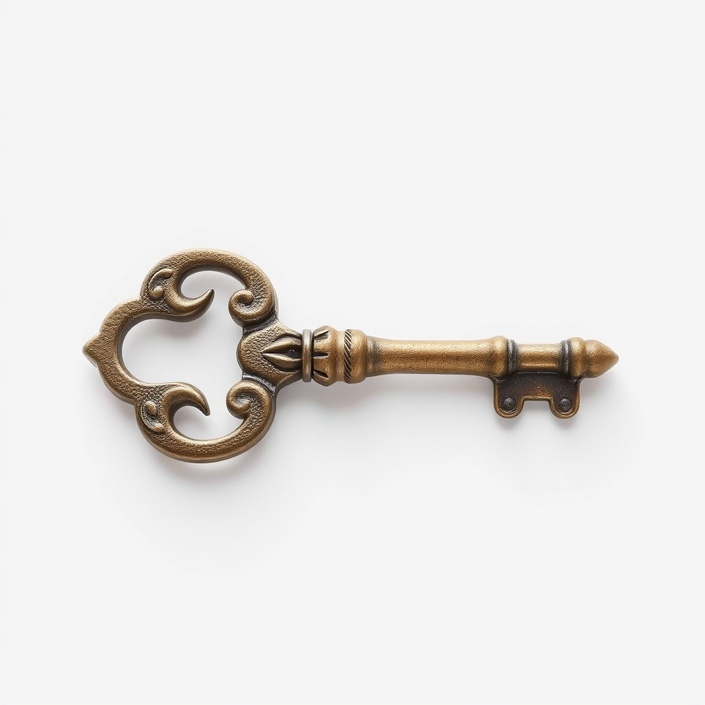 Antique Key Detailed Sculpture model pack Low-poly 3D model_3