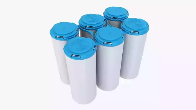 Slim Can 250ml Clip Pak Carrier Handle 6pak 3D model