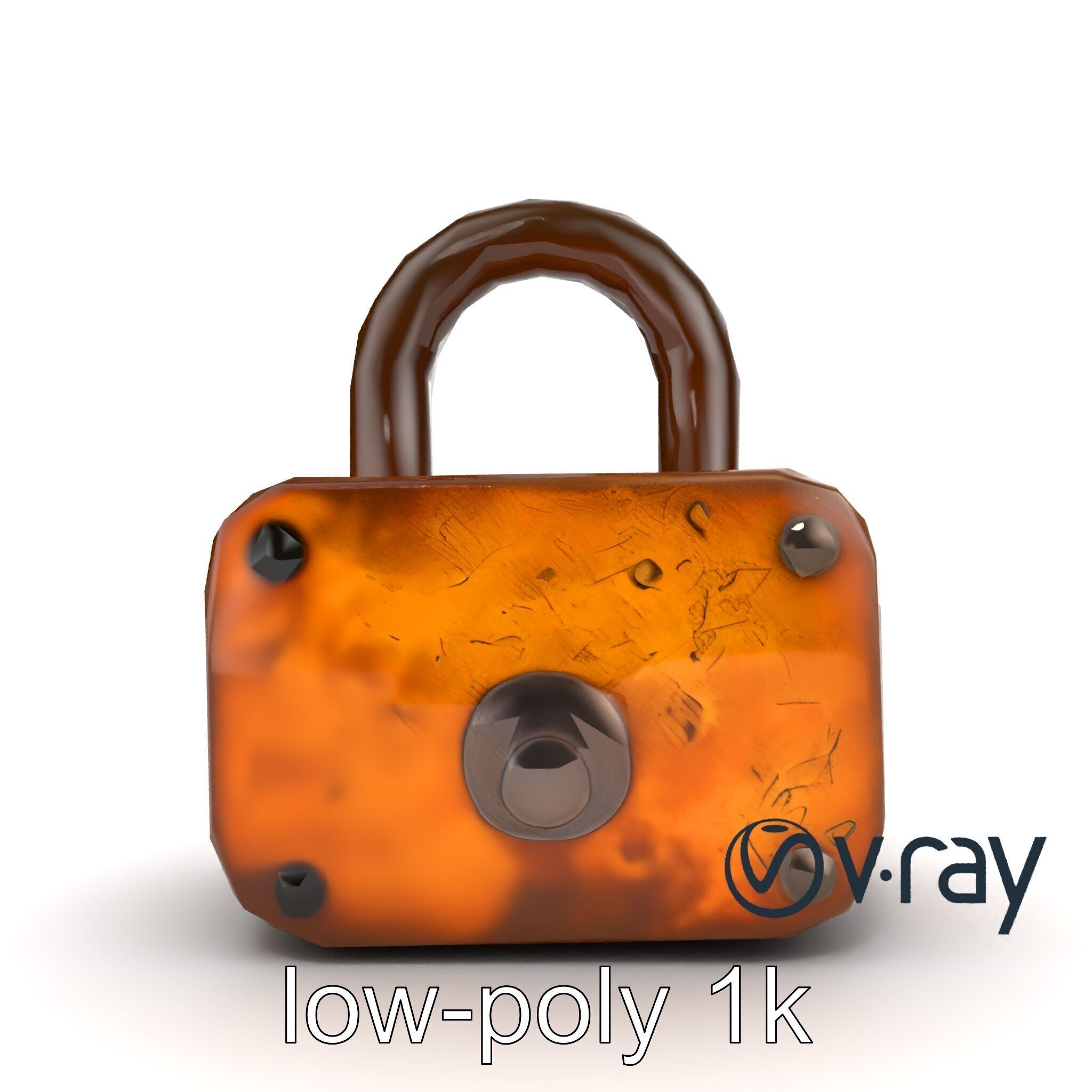 Rusted Metal Lock model pack Low-poly 3D model_25