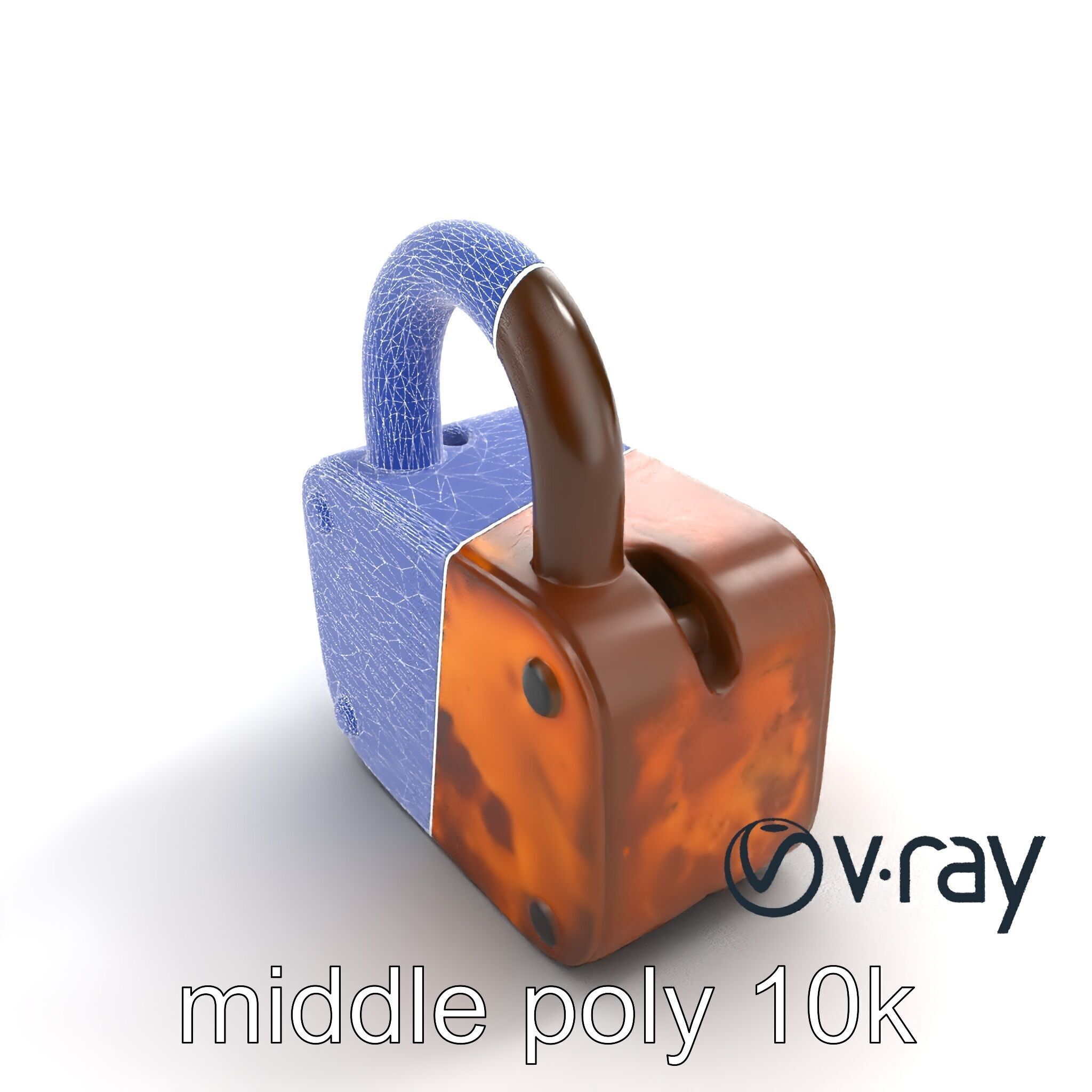 Rusted Metal Lock model pack Low-poly 3D model_11
