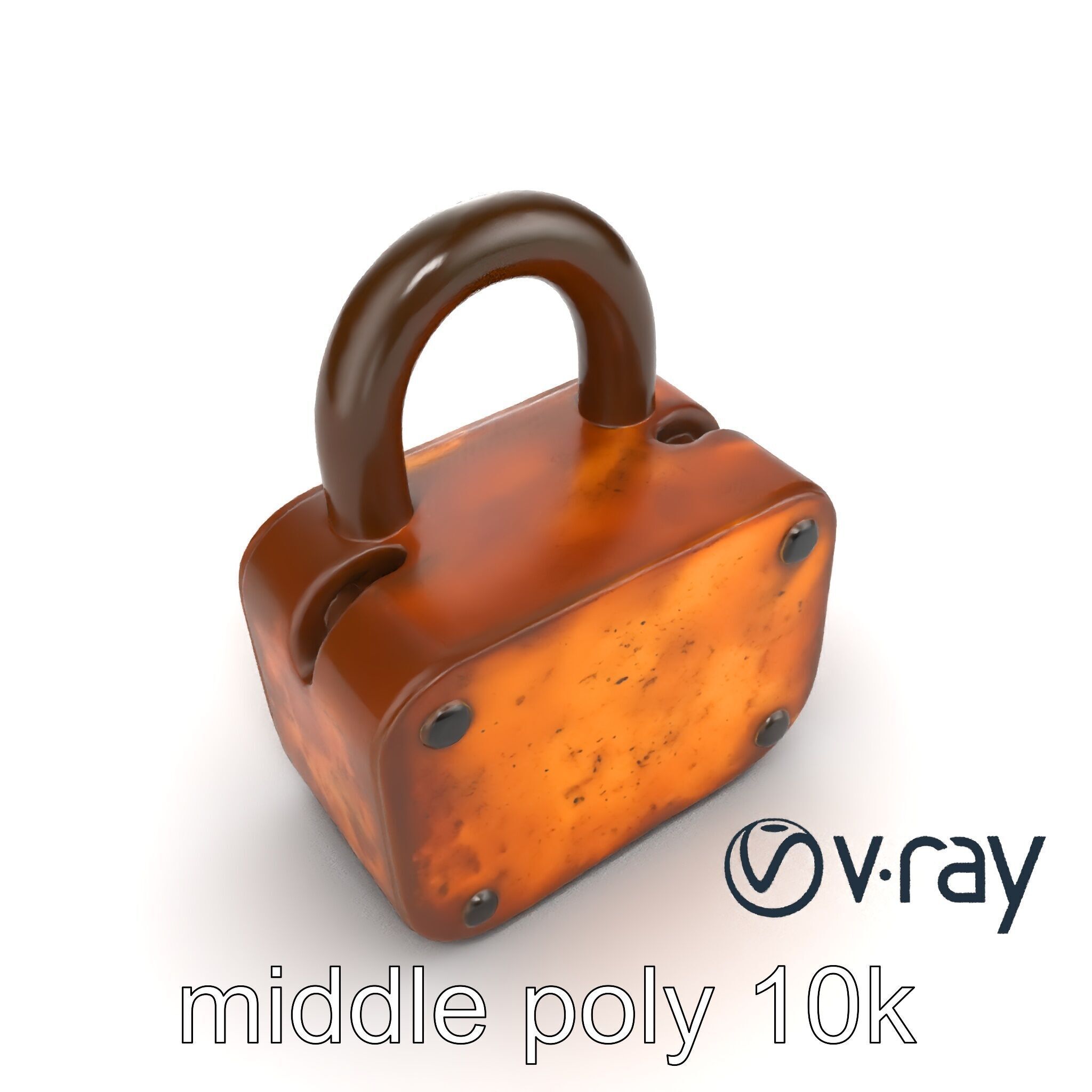 Rusted Metal Lock model pack Low-poly 3D model_29