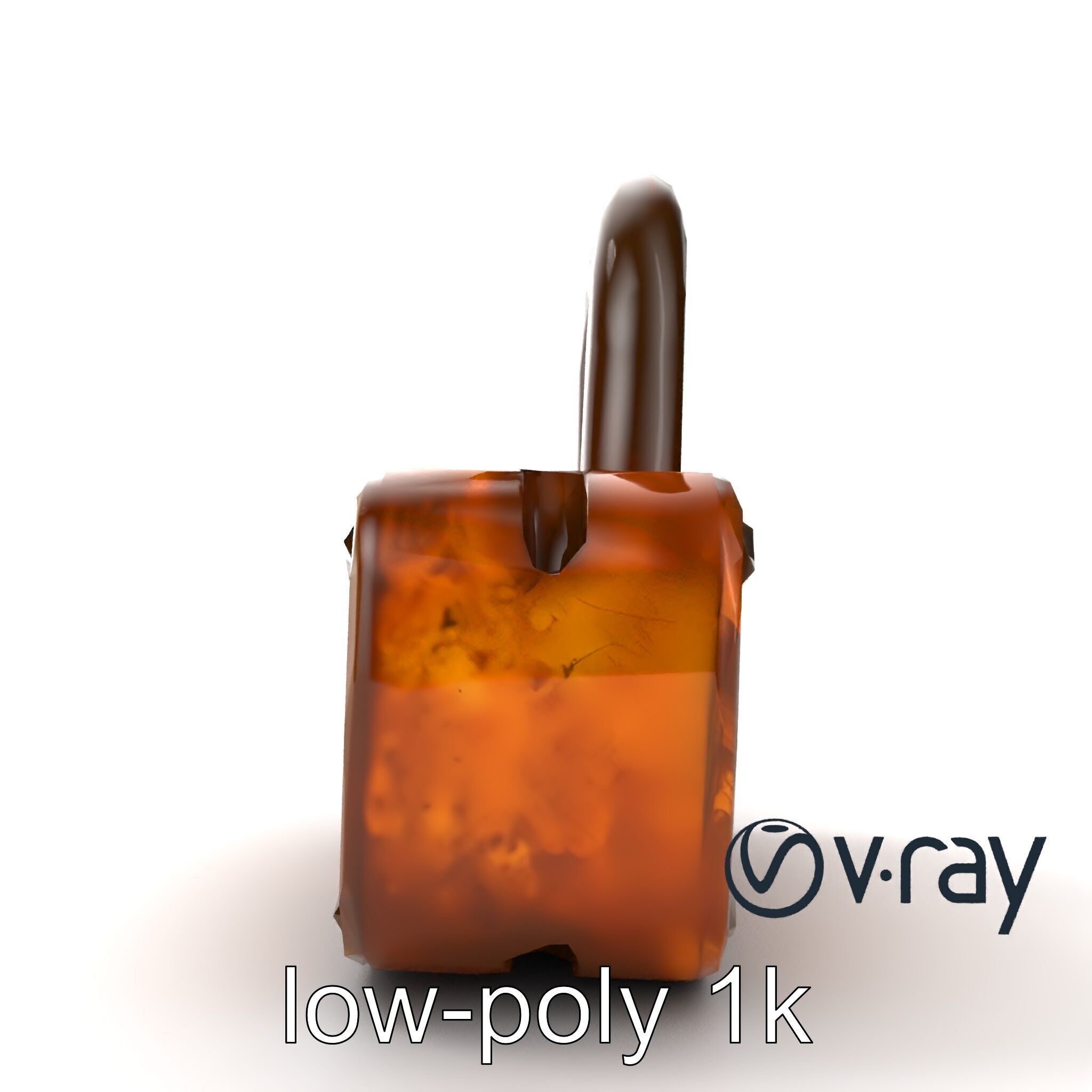 Rusted Metal Lock model pack Low-poly 3D model_12