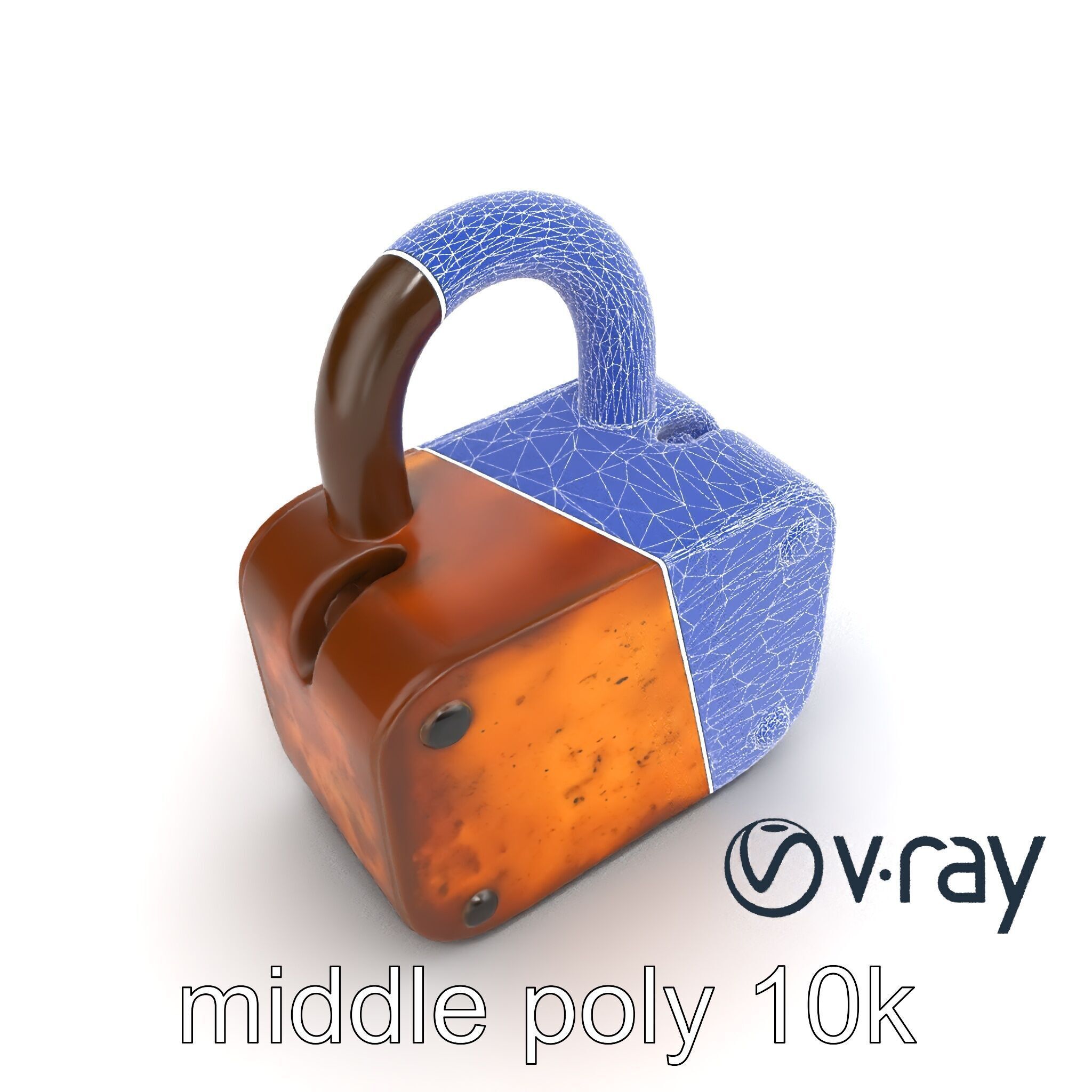 Rusted Metal Lock model pack Low-poly 3D model_27