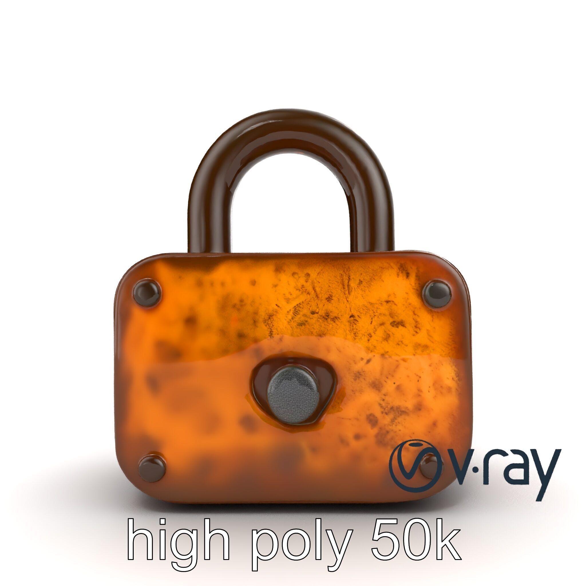 Rusted Metal Lock model pack Low-poly 3D model_24