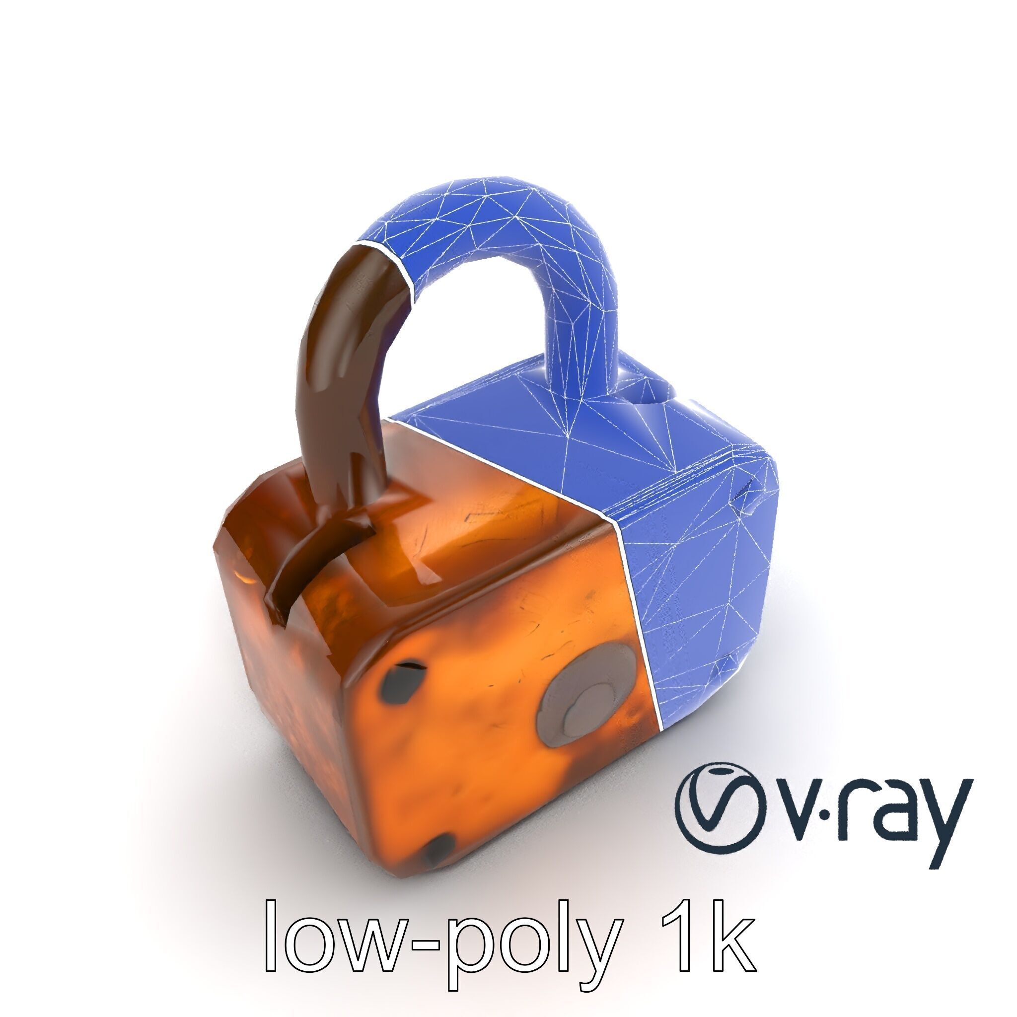 Rusted Metal Lock model pack Low-poly 3D model_30