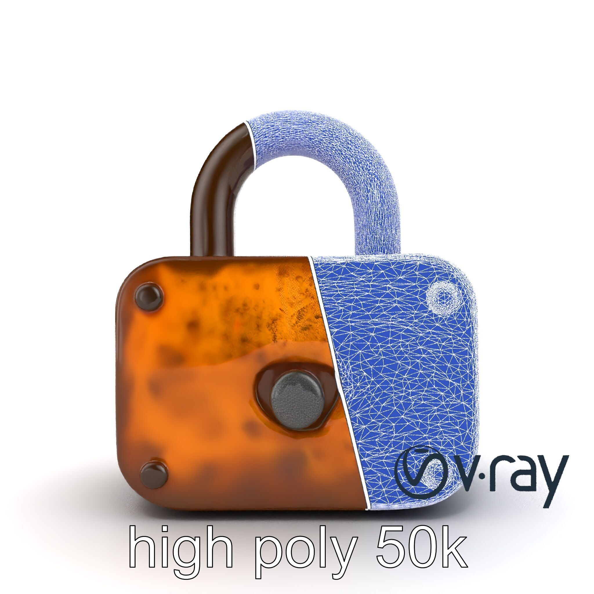 Rusted Metal Lock model pack Low-poly 3D model_19