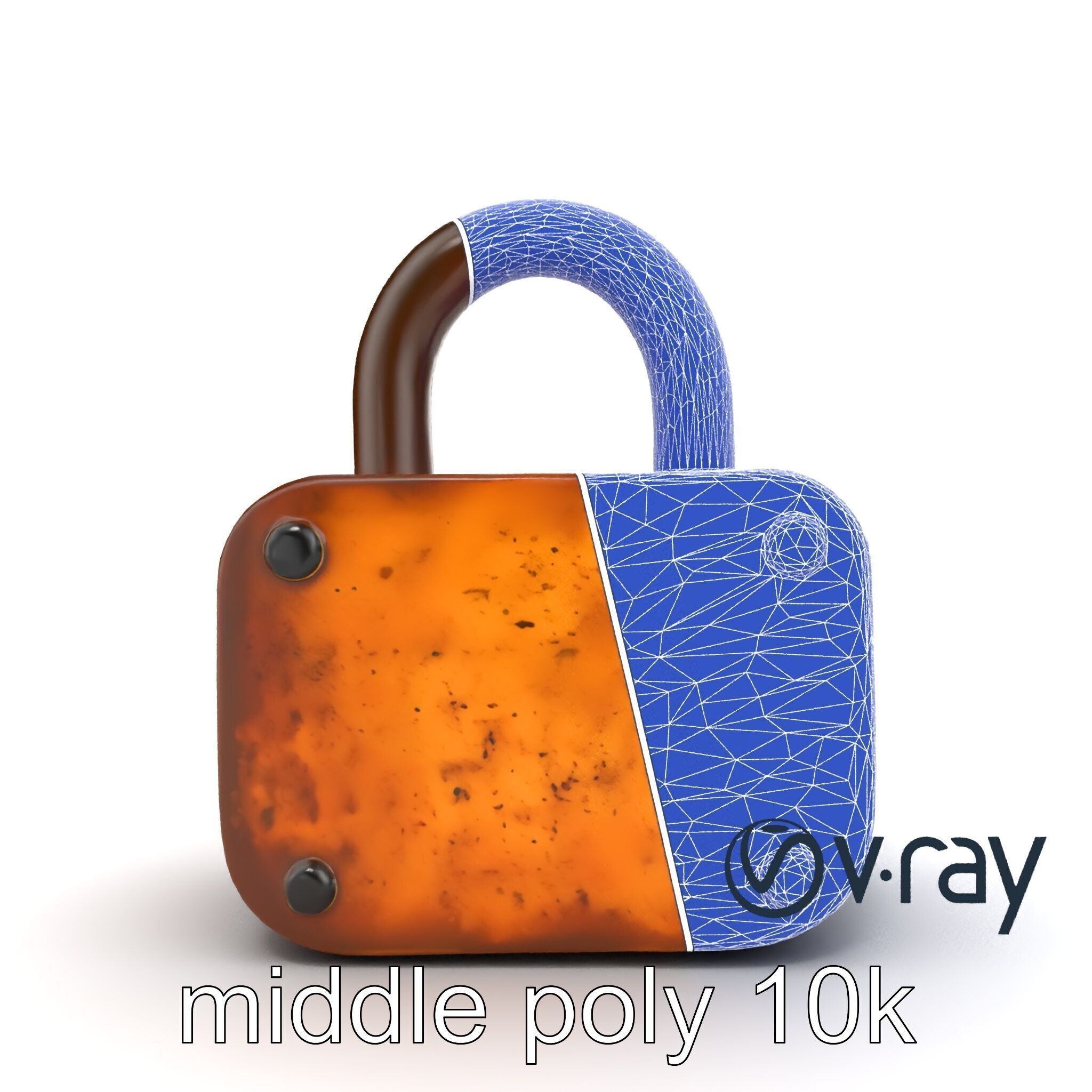 Rusted Metal Lock model pack Low-poly 3D model_31