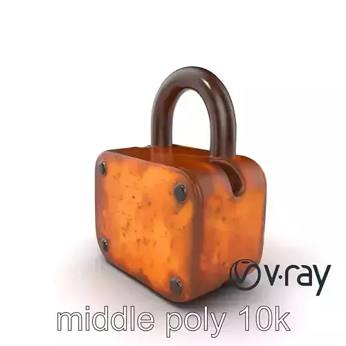 Rusted Metal Lock model pack Low-poly 3D model