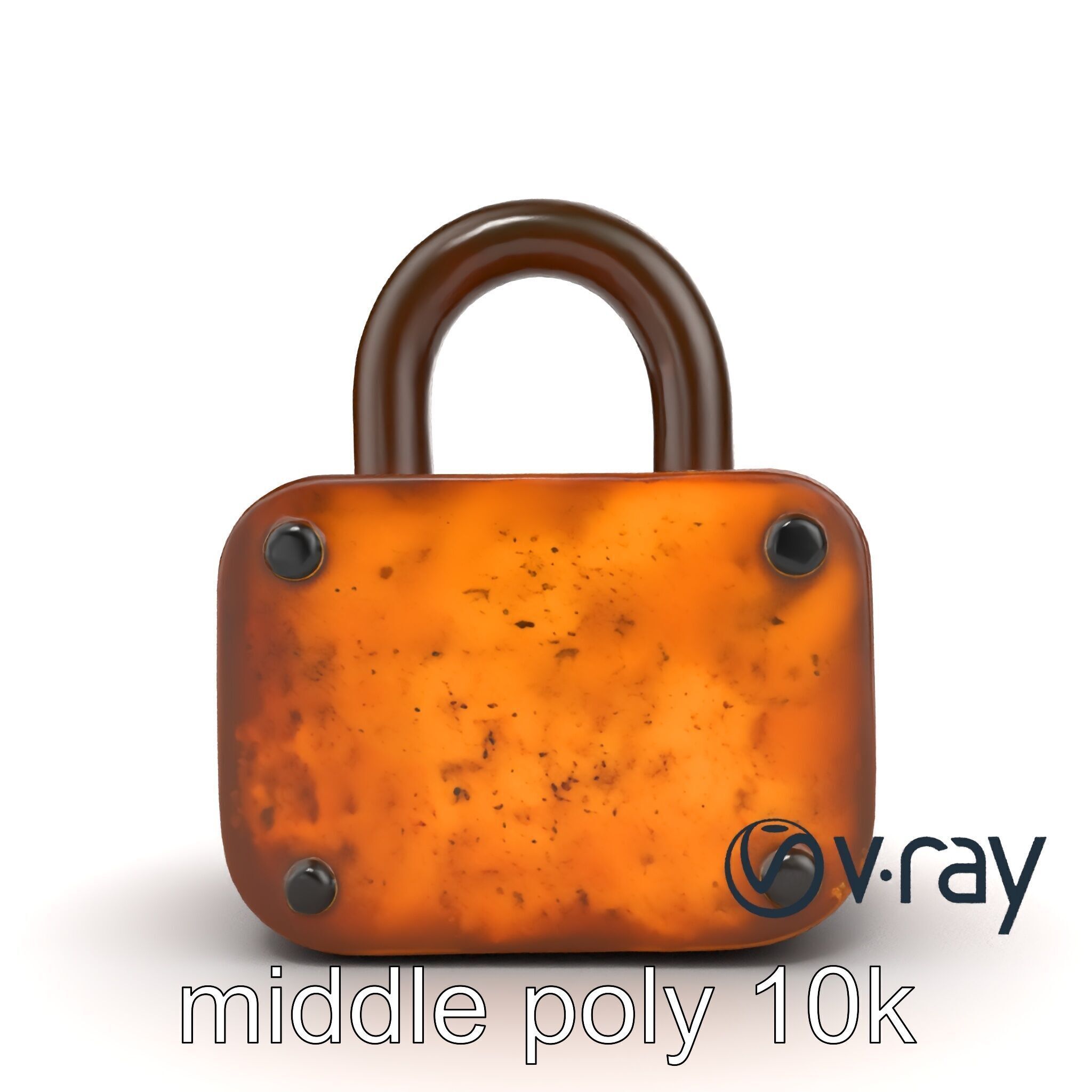 Rusted Metal Lock model pack Low-poly 3D model_23