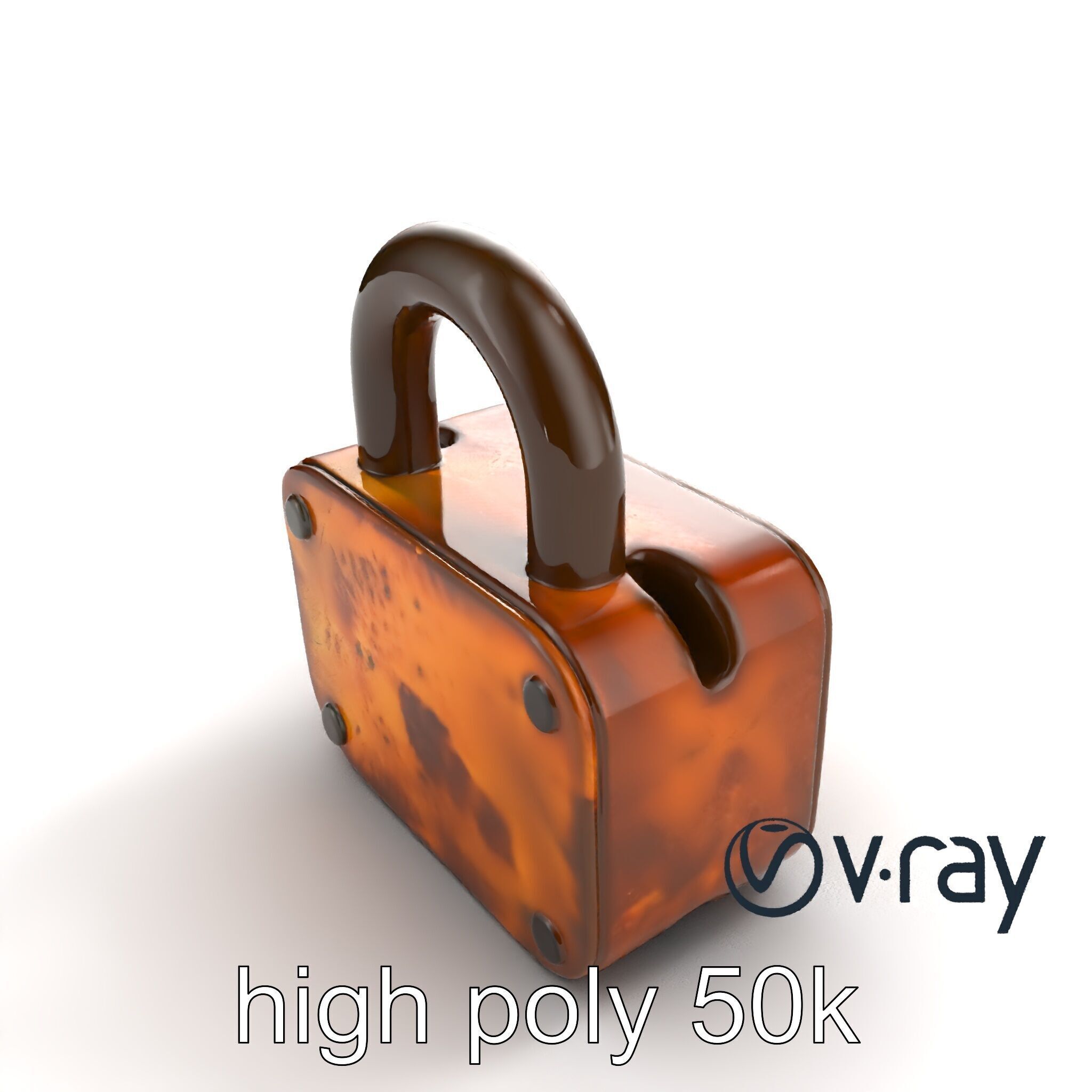 Rusted Metal Lock model pack Low-poly 3D model_20