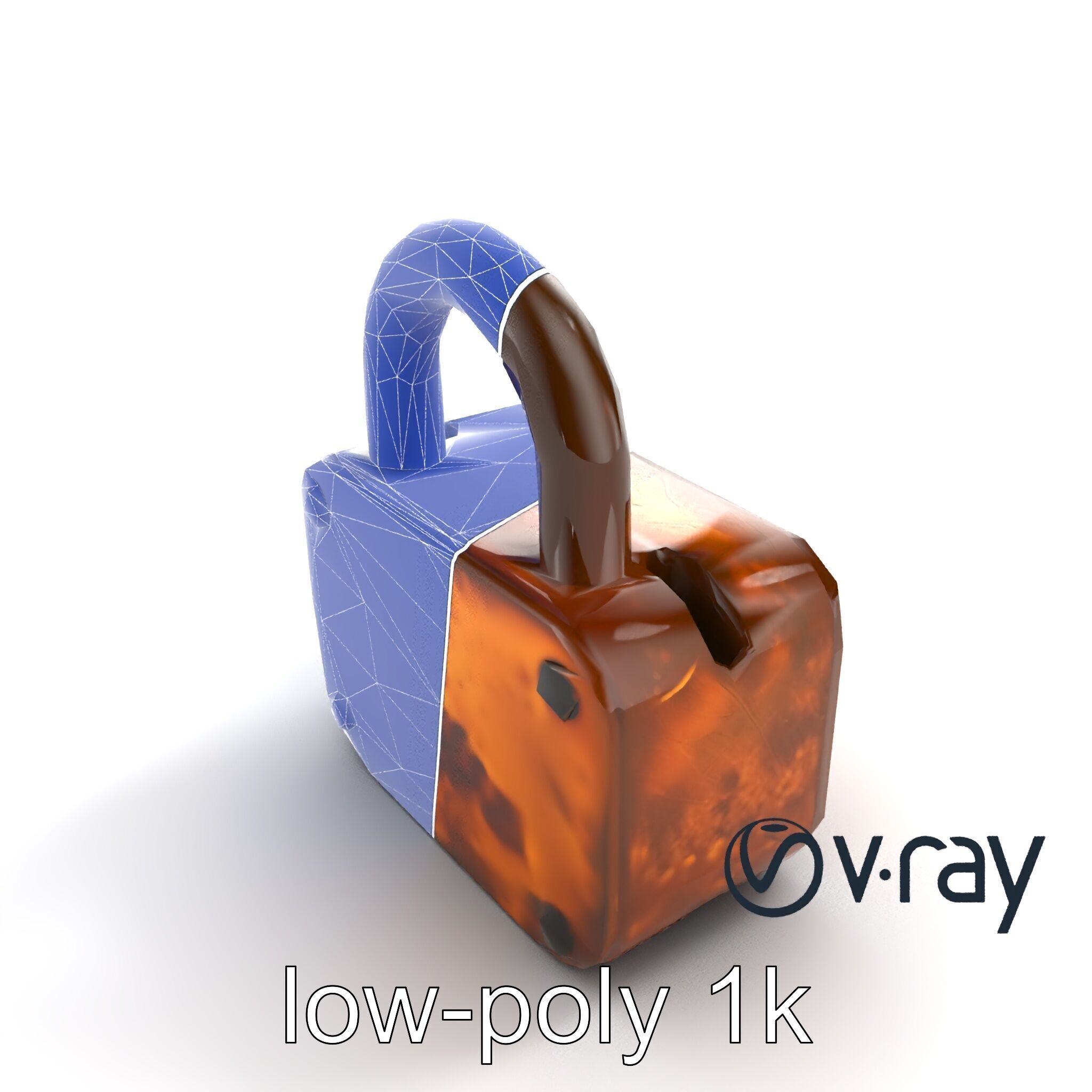 Rusted Metal Lock model pack Low-poly 3D model_13