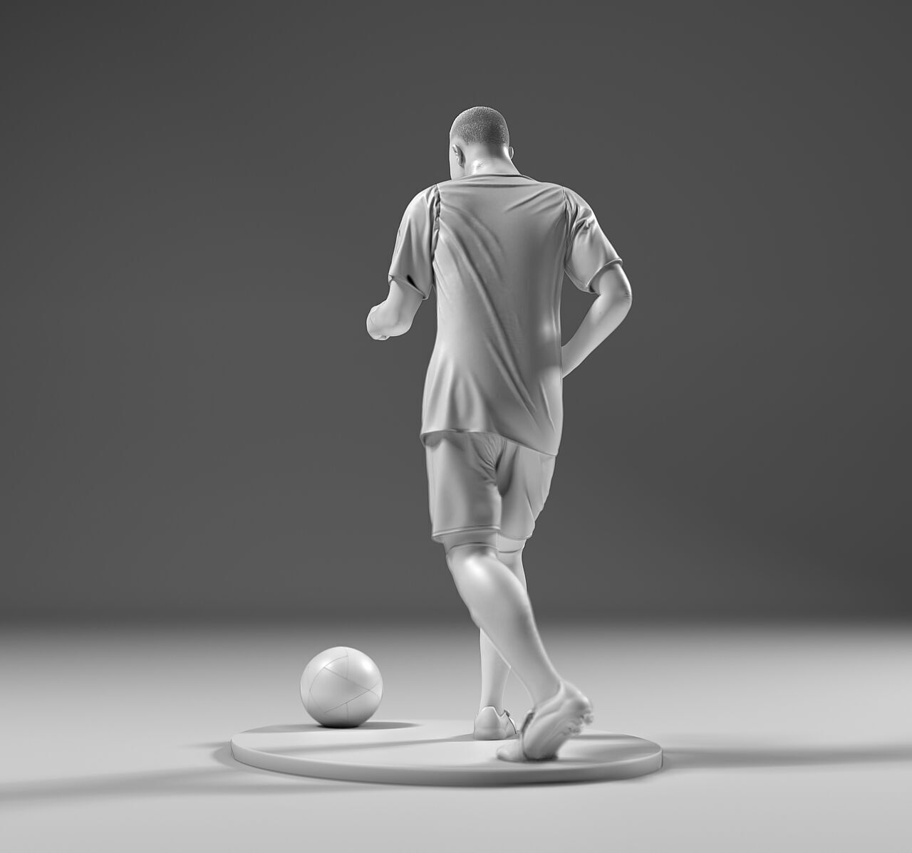 Footballer 05 Run 01 Stl 3D print model_5