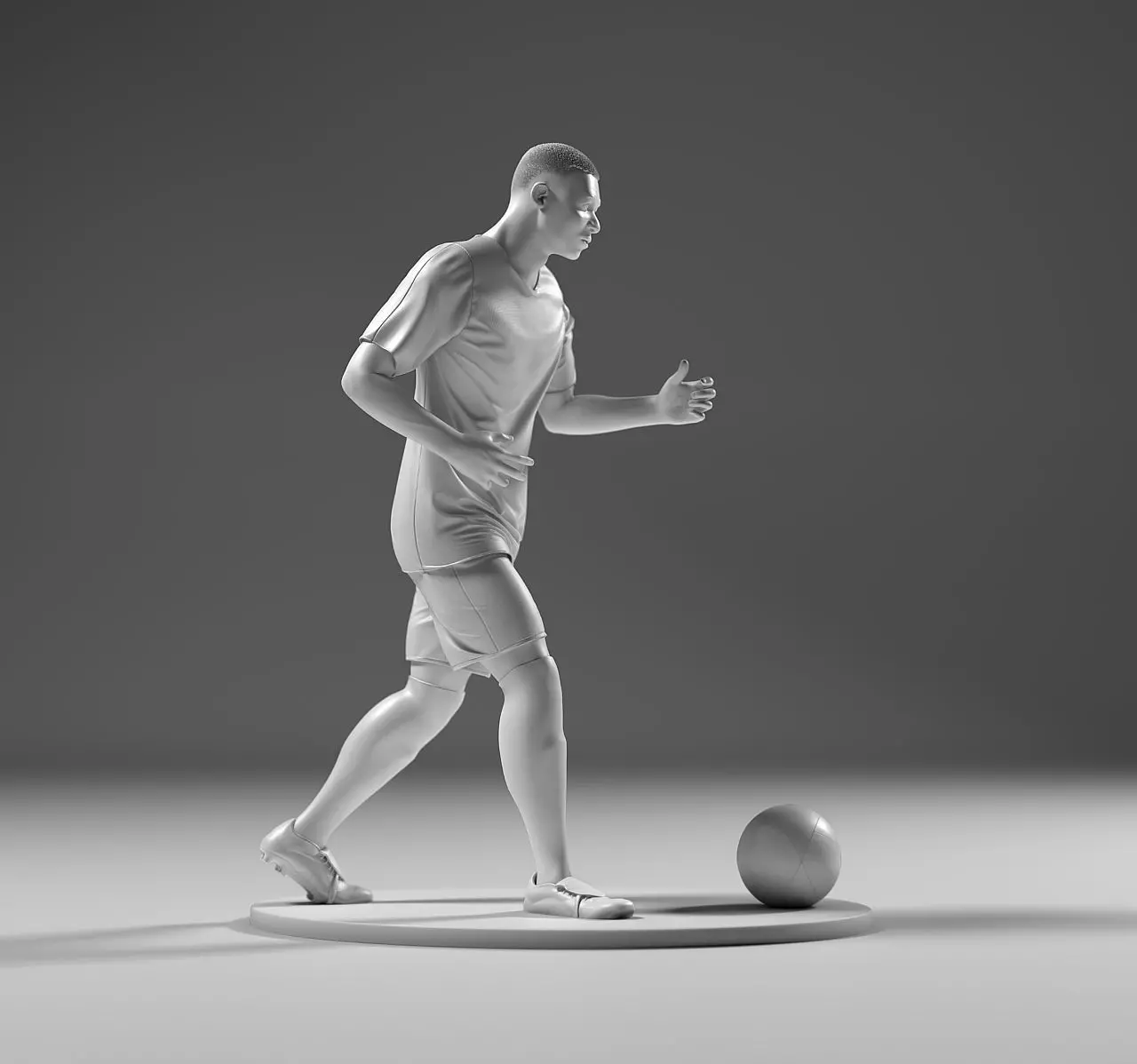 Footballer 05 Run 01 Stl 3D print model_0