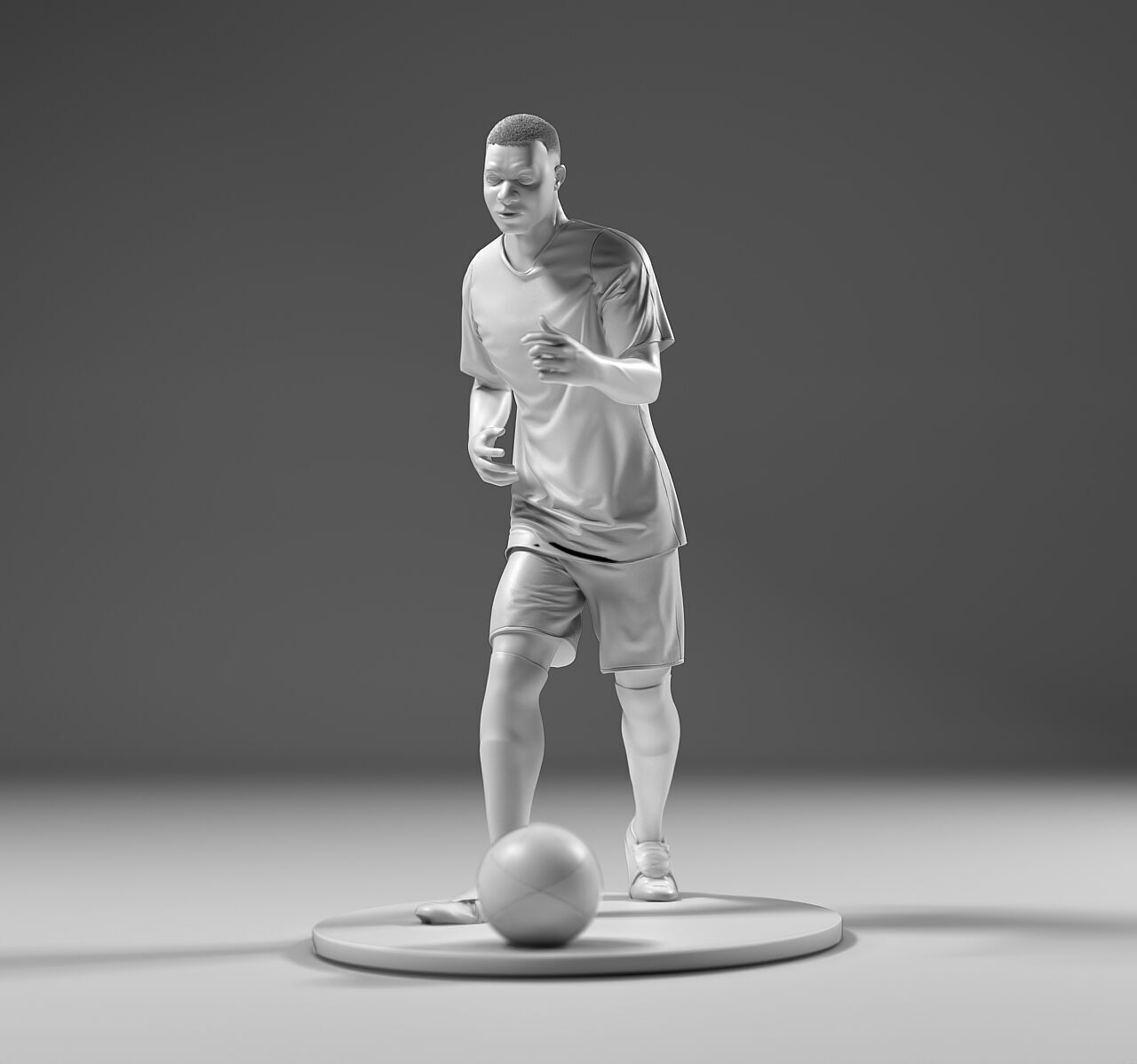 Footballer 05 Run 01 Stl 3D print model_2