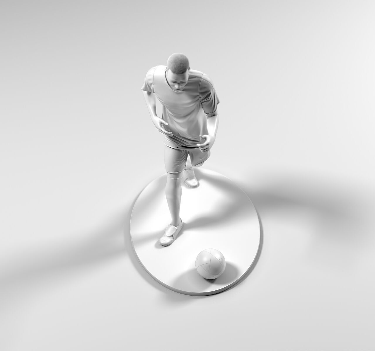 Footballer 05 Run 01 Stl 3D print model_7