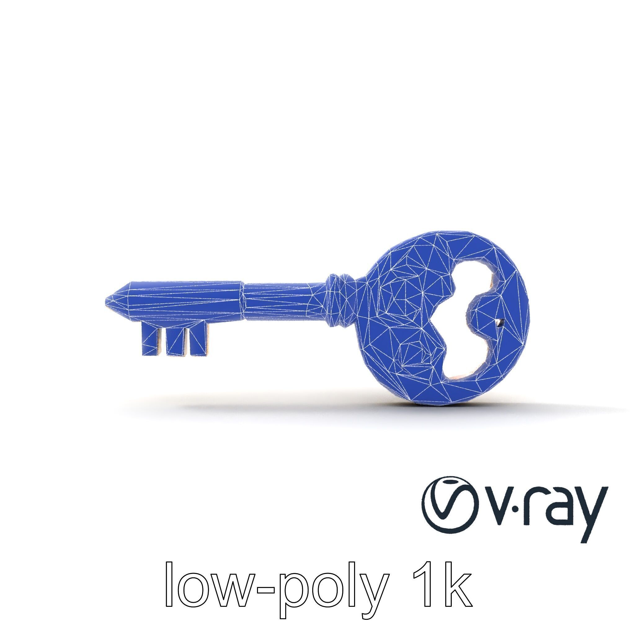 Intricate Antique Key Design model pack Low-poly 3D model_23